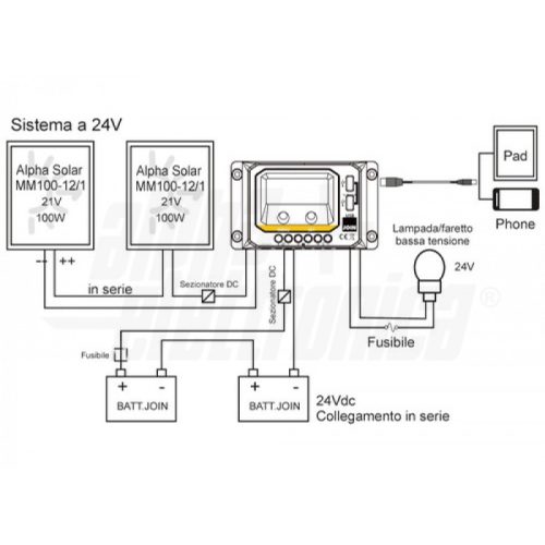 Regolatore di carica PWM 12/24V 10A  display uscita USB 5V crepuscolare - immagine 3