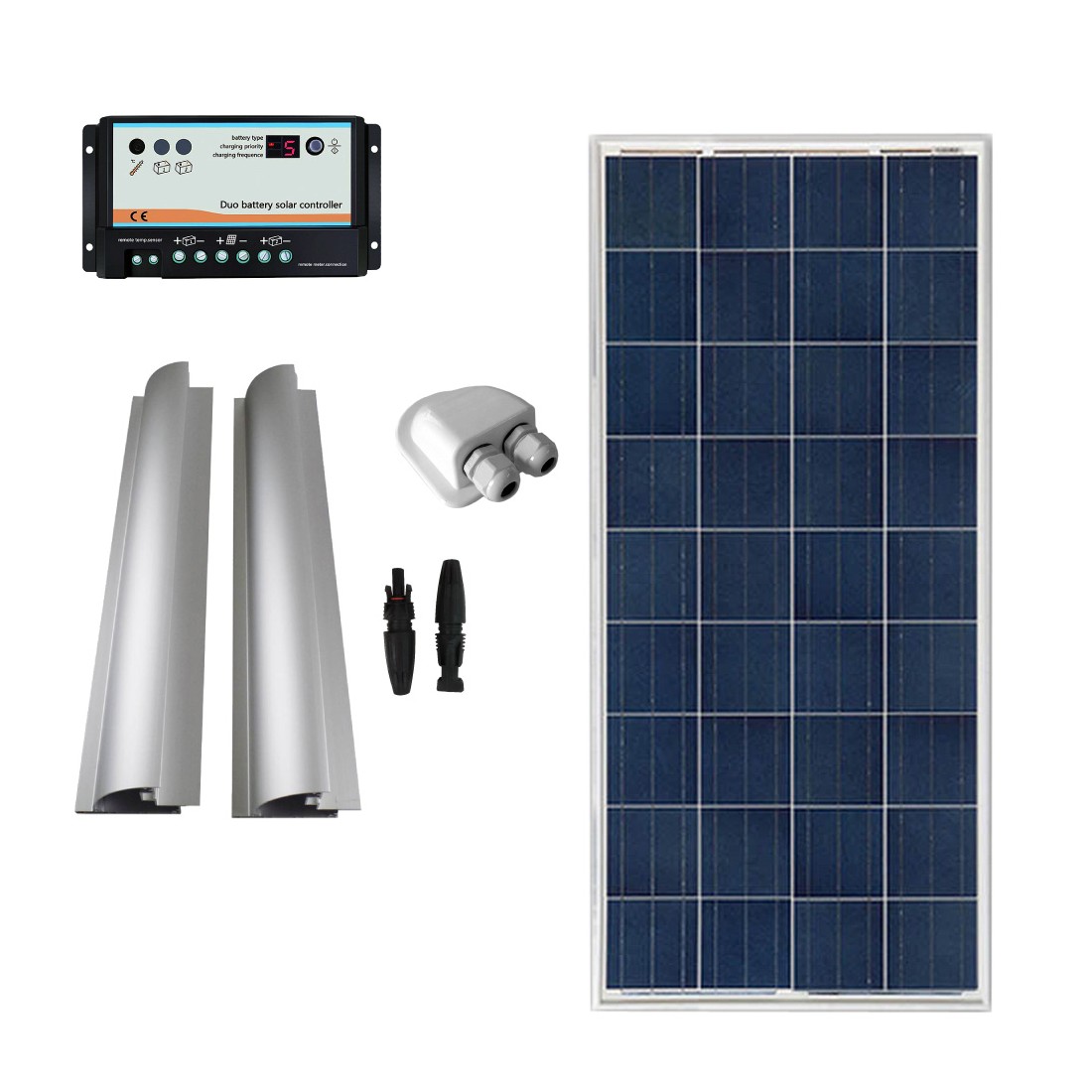 Kit fotovoltaico per camper da 150Wp modello BASE