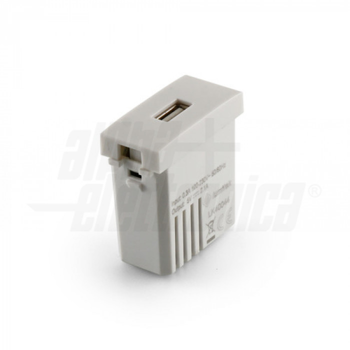 Frutto Presa USB singola 5V 2,1A - Serie Astra