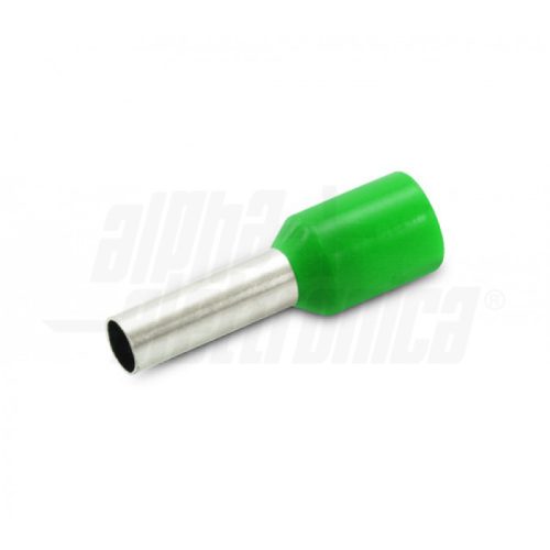 Terminale a bussola preisolato VERDE per cavo 6mmq AWG10