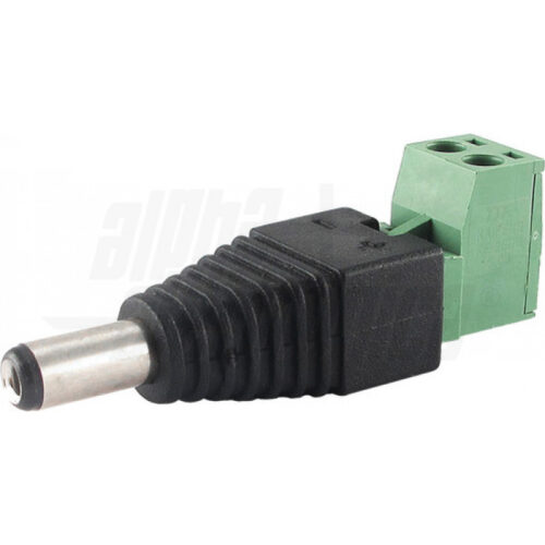 Adattatore da spina DC diametro 5,5-2,1mm a morsetto ad innesto