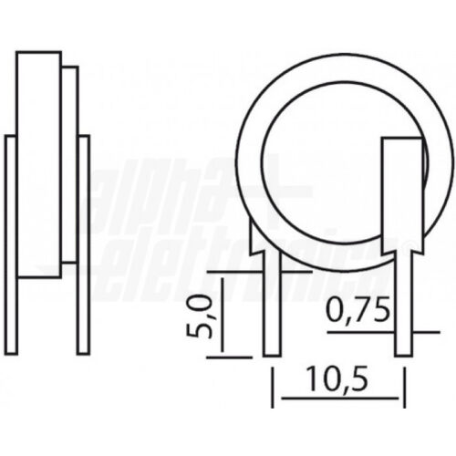 Pila Litio CR2430 3V 270mAh pin per PCB montaggio verticale - immagine 2