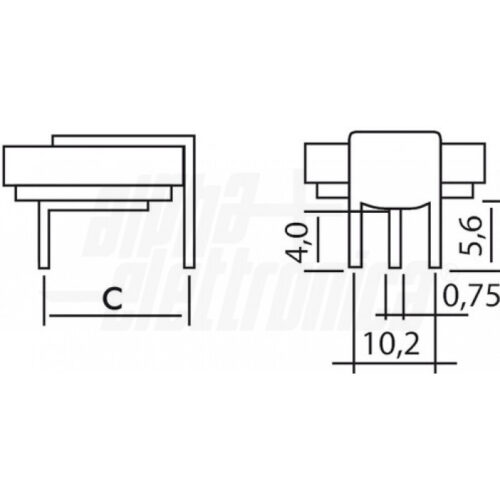 Pila Litio CR2430 3V 270mAh montaggio orizzontale pin per PCB (90°) - immagine 2