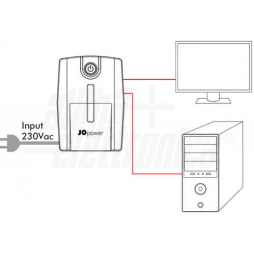 Gruppo di continuità UPS 1000VA 600W Line interactive 2 prese tedesche - immagine 3