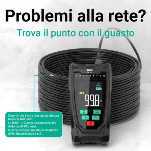 Tester multifunzione verifica cavi di reti LAN con misura lunghezza cavo - immagine 3