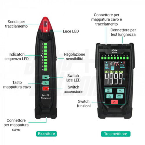 Tester multifunzione verifica cavi di reti LAN con misura lunghezza cavo - immagine 4